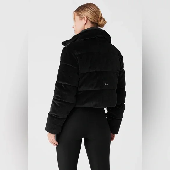 Alo Yoga Ribbed Velour Gold Rush Puffer - Picture 2 of 10